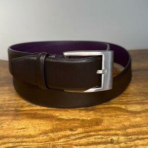 Ike Behar Men's Leather Belt‎ Size 38 Brown 9592004-120